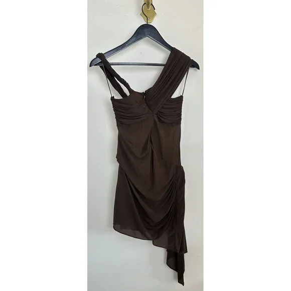 princess polly baby blue dress RONNY KOBO Izel Dress in Brown Size Large